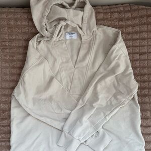 Old Navy Tunic Cream Hoodie